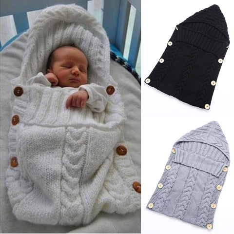 Baby Swaddle Wrap Warm Crochet Knitted
