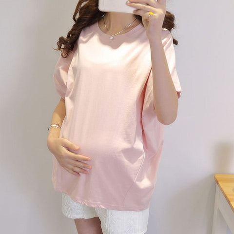 Summer Loose Bat Sleeve Clothes For Pregnant Women
